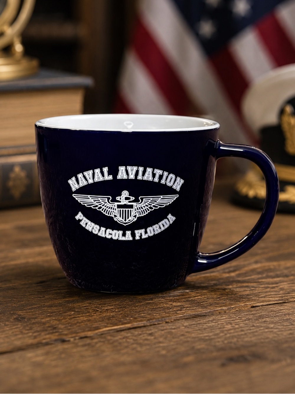 Naval Aviation Pensacola Florida Coffee Mug 12 oz Navy Pilot Wings Like New!